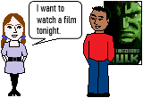 I want to watch a film tonight (future verbs).